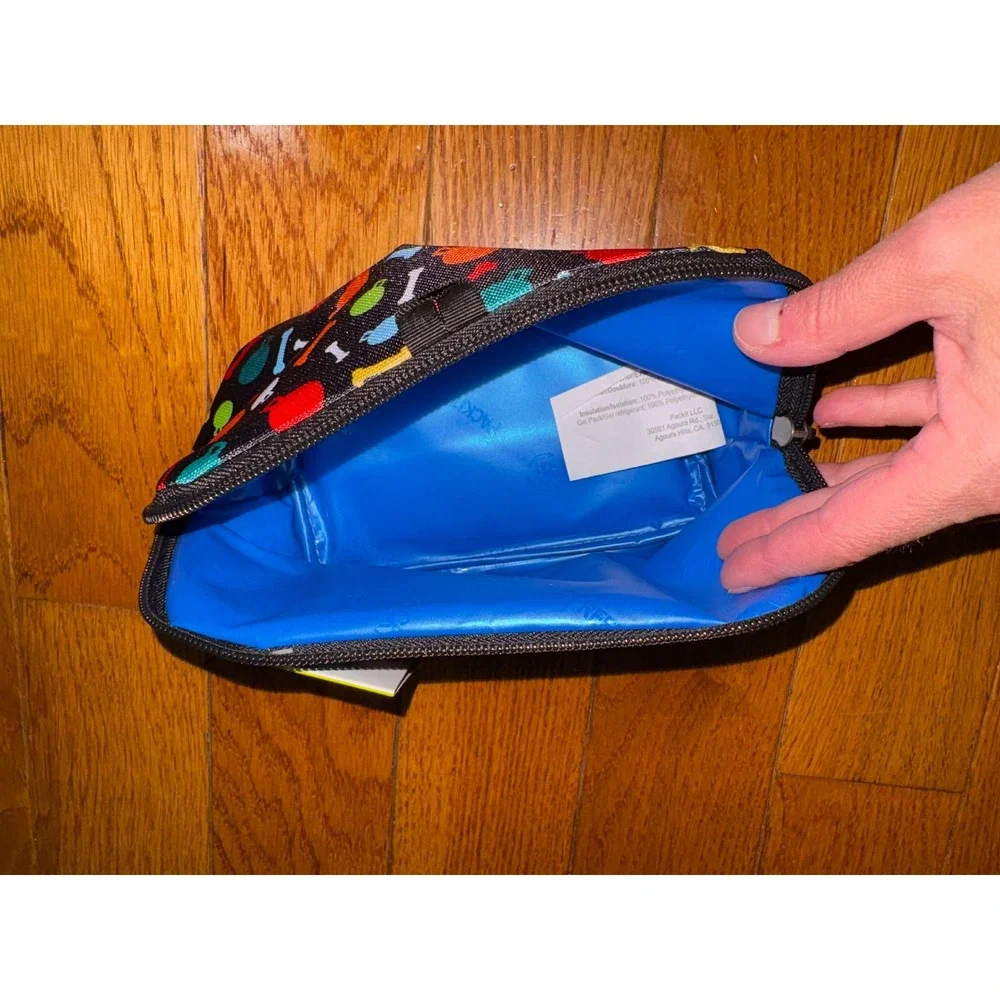New Jolly Pets x PackIt Freezable Snack Box Cooler Bag Black Dog Toy Print